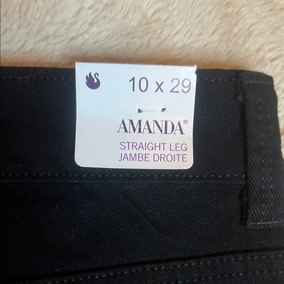 Gloria Vanderbilt Women's Black Straight Leg Jeans sz 10 x 29” - Picture 11 of 12